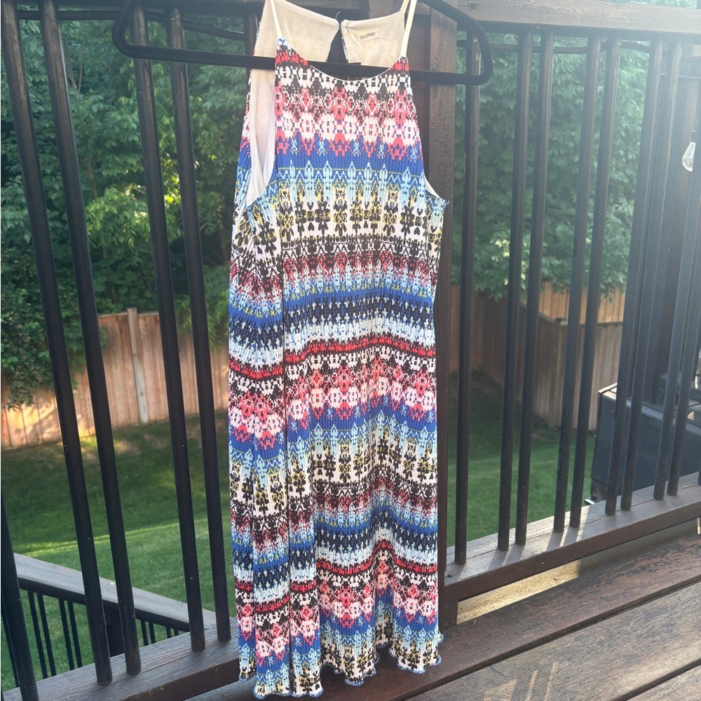 Derek Heart Multicolor Patterned Dress